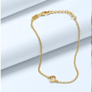 NWT Madewell Demi-Fine Bezel Set Station Bracelet